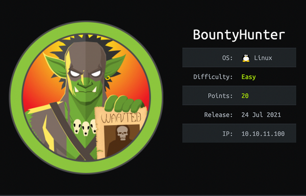 Hack The Box —BountyHunter Writeup